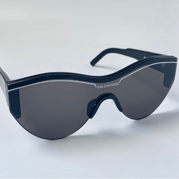 BALENCIAGA BB0004S  ACETATO BLACK GREY - Picture 10 of 11